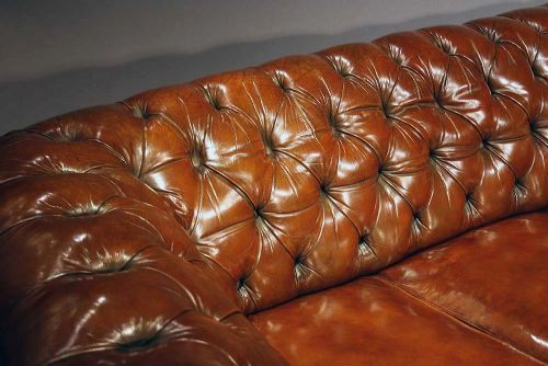 fig 5. Good Quality 1920's Leather Chesterfield
