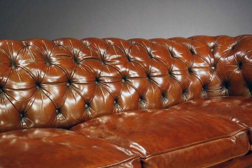 fig 8. Good Quality 1920's Leather Chesterfield