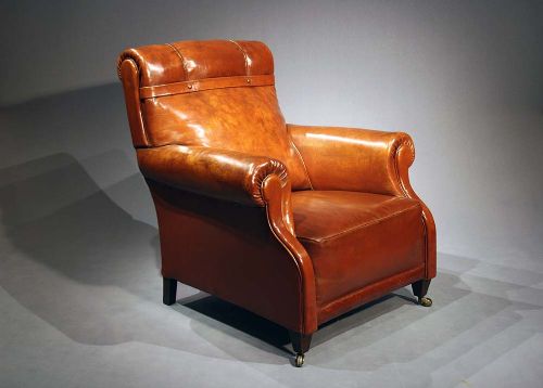 fig 1. Quality Antique Leather Armchair