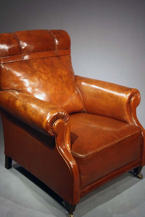 fig 4. Quality Antique Leather Armchair