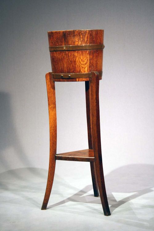 fig 2. Antique Oak and Brass Bound Planter