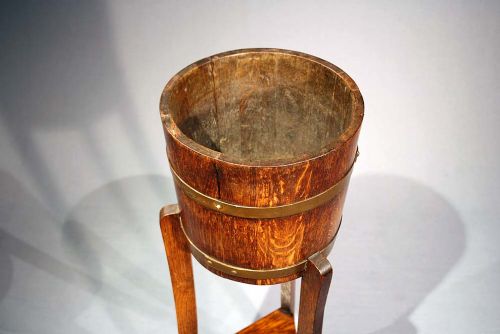 fig 3. Antique Oak and Brass Bound Planter