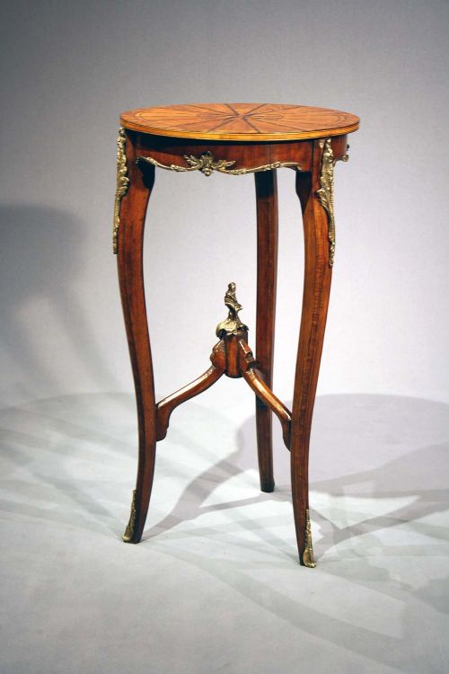 Inlaid Occasional Table on Shaped Legs
