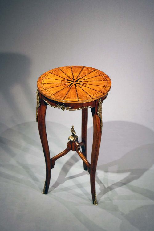 fig 3. Inlaid Occasional Table On Shaped Legs