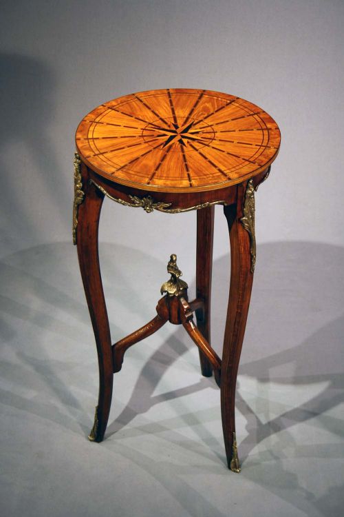 fig 4. Inlaid Occasional Table On Shaped Legs