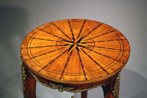 fig 6. Inlaid Occasional Table On Shaped Legs