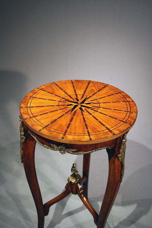 fig 7. Inlaid Occasional Table On Shaped Legs