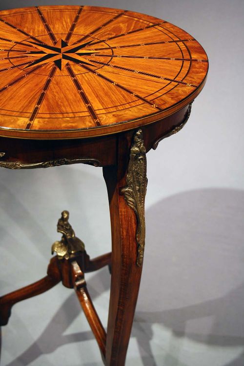 fig 8. Inlaid Occasional Table On Shaped Legs