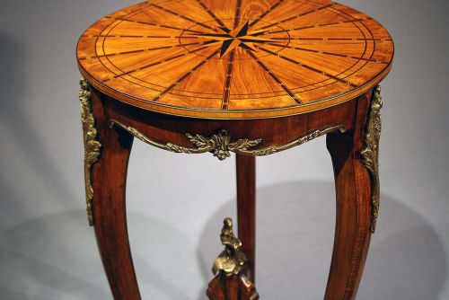fig 10. Inlaid Occasional Table On Shaped Legs