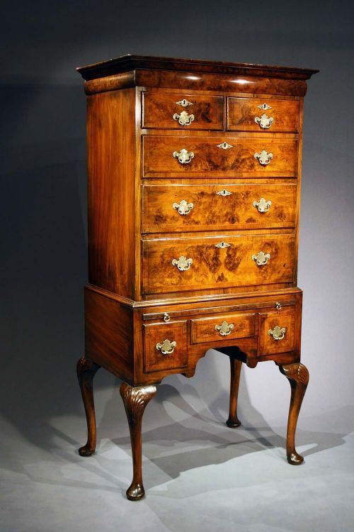Attractive Antique Walnut Chest on Stand