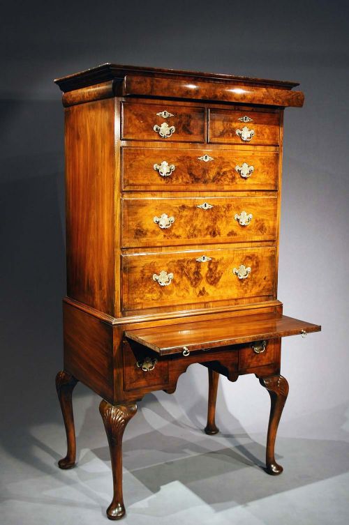 fig 2. Attractive Antique Walnut Chest on Stand