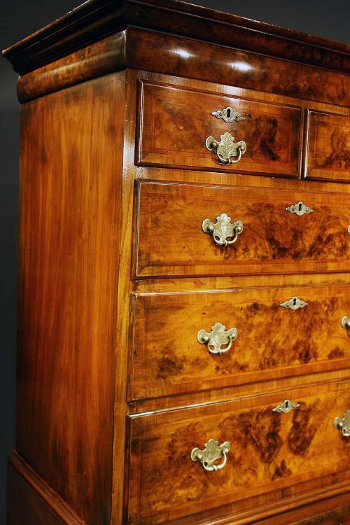 fig 3. Attractive Antique Walnut Chest on Stand