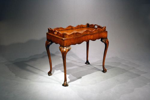 fig 1. A Quality 1920's Walnut Silver Table