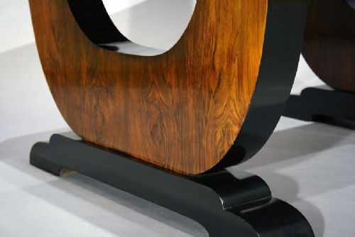 fig 4. Quality Art Deco Walnut Dining Table