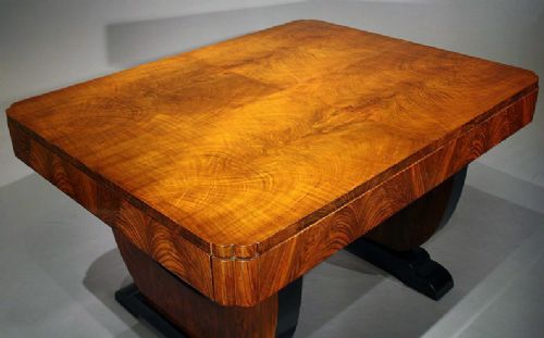 fig 7. Quality Art Deco Walnut Dining Table