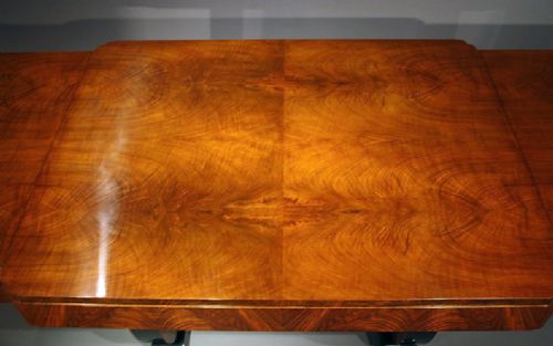 fig 9. Quality Art Deco Walnut Dining Table