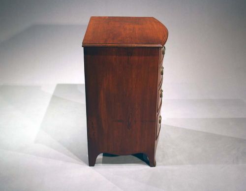 fig 10. Antique Mahogany Bow fronted chest of Drawers