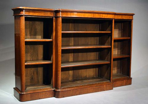 Victorian Mahogany Breakfront Bookshelves