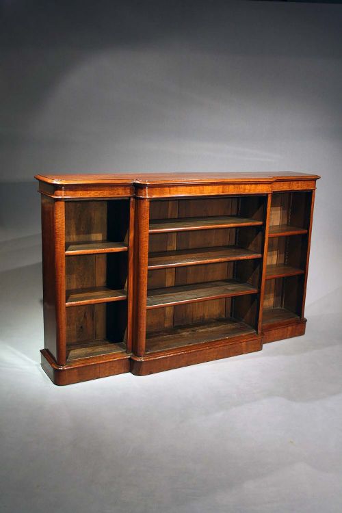 fig 1. Victorian Mahogany Breakfront Bookshelves