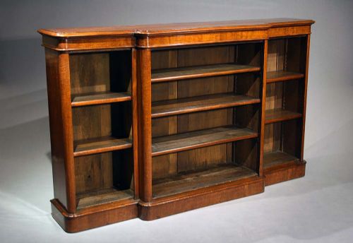 fig 2. Victorian Mahogany Breakfront Bookshelves