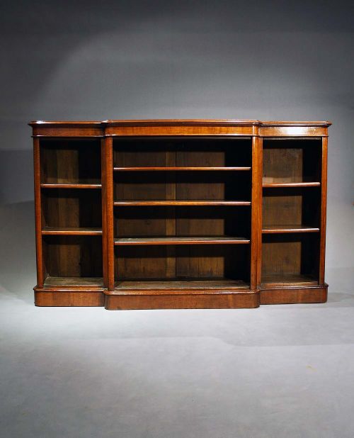 fig 9. Victorian Mahogany Breakfront Bookshelves