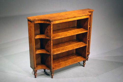Walnut Breakfront Bookshelves