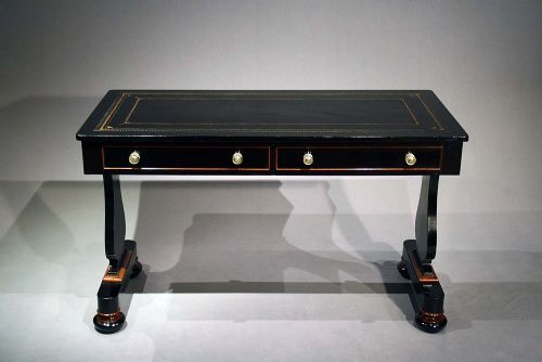 fig 8. Antique Victorian Ebonised Two Drawer Table