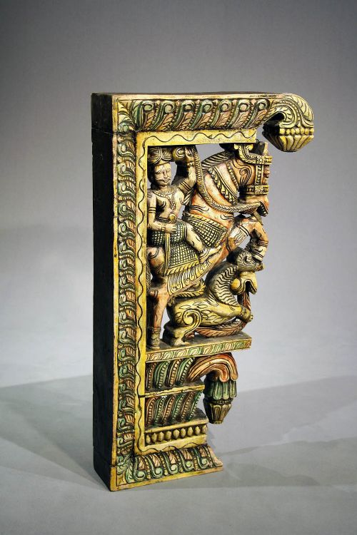 fig 1. Antique Indian Corner Bracket Carving