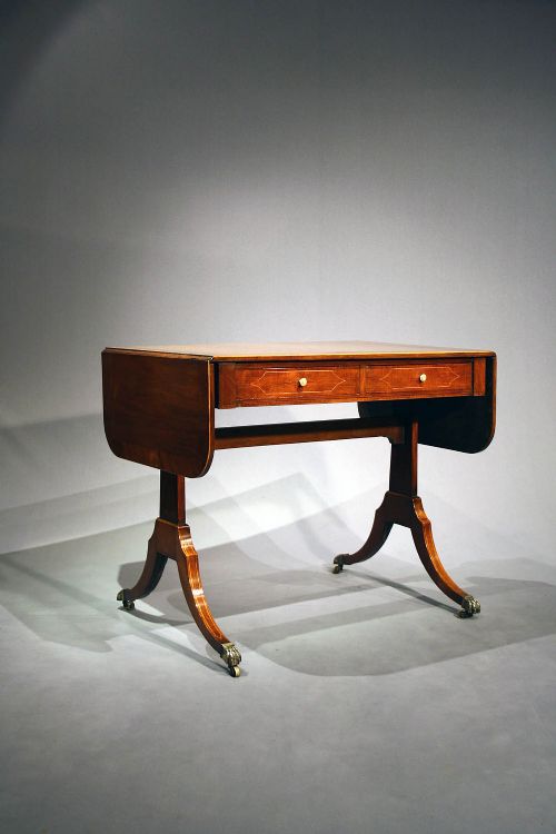 fig 2. Antique Inlaid Mahogany Sofa Table