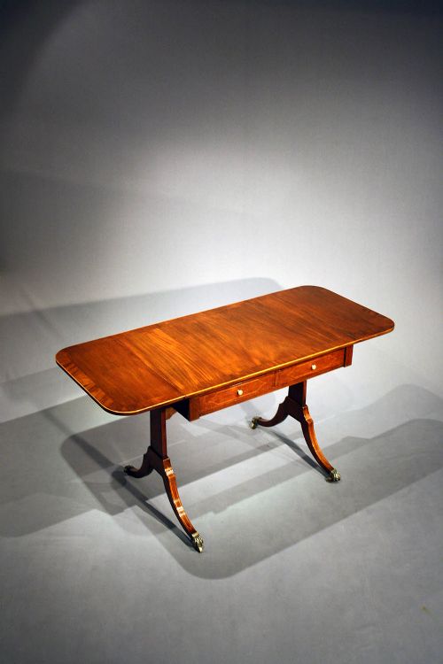 fig 3. Antique Inlaid Mahogany Sofa Table