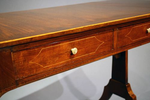 fig 4. Antique Inlaid Mahogany Sofa Table