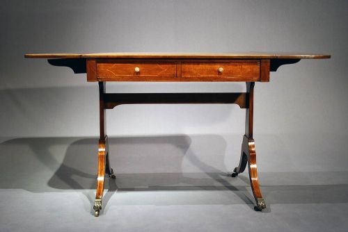 fig 11. Antique Inlaid Mahogany Sofa Table