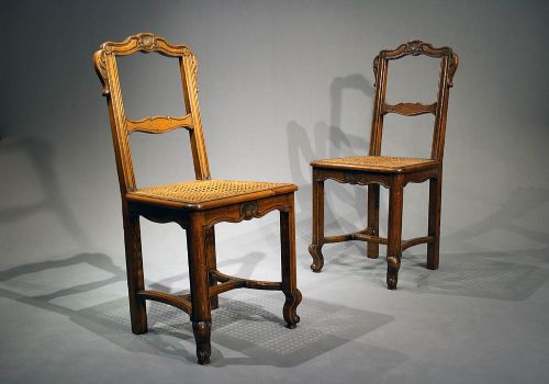 fig 2. Set of French Oak Dining Chairs 1900's