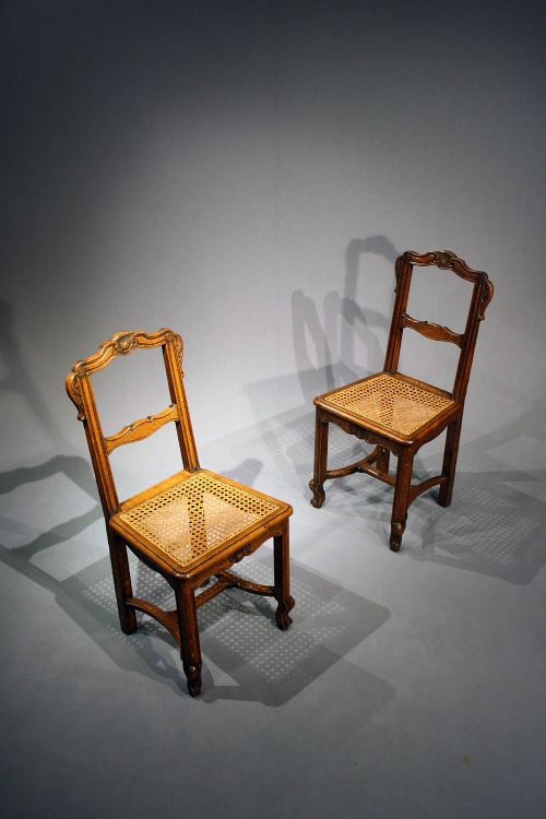 fig 3. Set of French Oak Dining Chairs 1900's