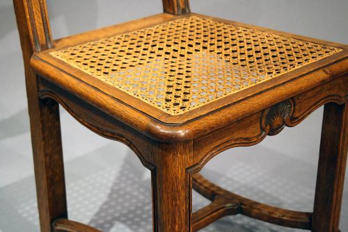 fig 6. Set of French Oak Dining Chairs 1900's