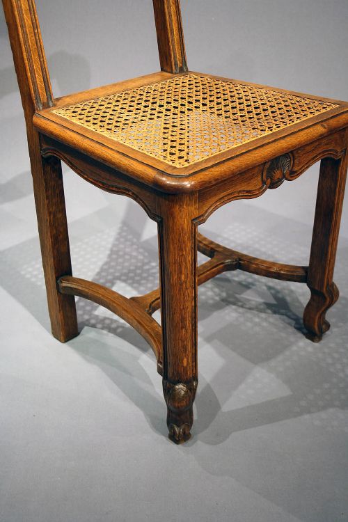 fig 7. Set of French Oak Dining Chairs 1900's
