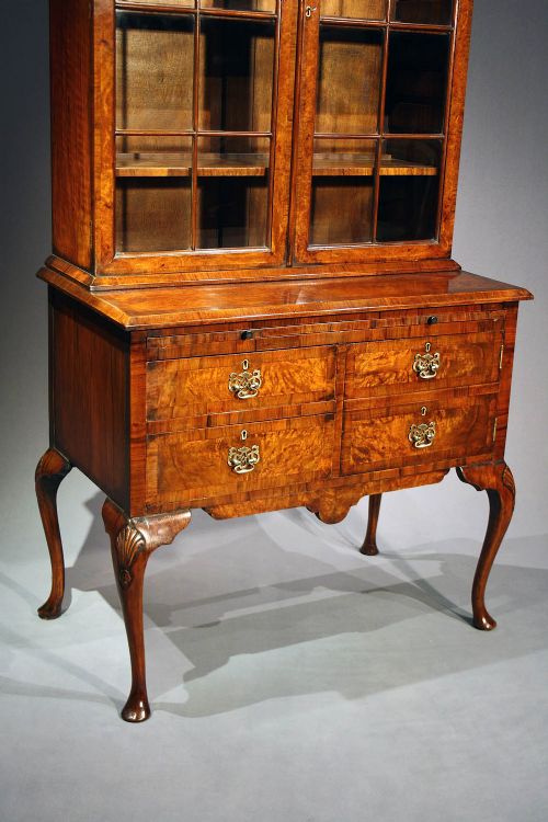 fig 2. Antique Walnut Double Domed Bookcase