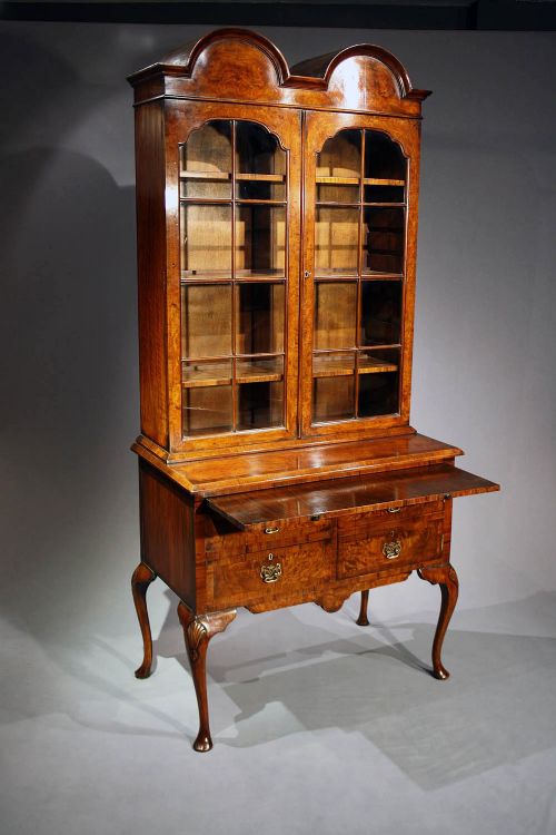 fig 3. Antique Walnut Double Domed Bookcase