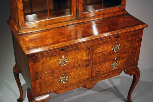 fig 5. Antique Walnut Double Domed Bookcase