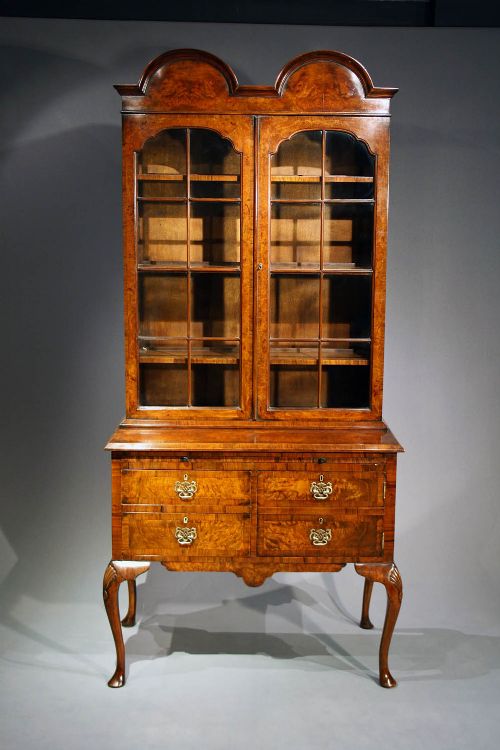 fig 10. Antique Walnut Double Domed Bookcase