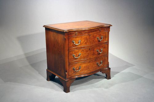 Antique Walnut Serpentine Chest of Drawers