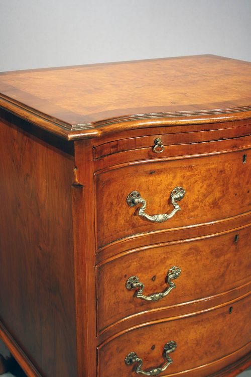 fig 4. Antique Walnut Serpentine Chest of Drawers
