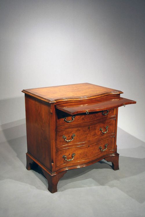 fig 6. Antique Walnut Serpentine Chest of Drawers