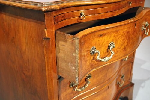 fig 8. Antique Walnut Serpentine Chest of Drawers