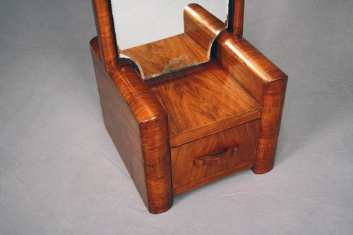 fig 4. Art Deco Walnut Cheval Mirror