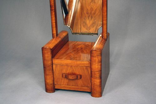 fig 8. Art Deco Walnut Cheval Mirror