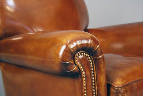 fig 7. Pair of Antique Leather Club Chairs
