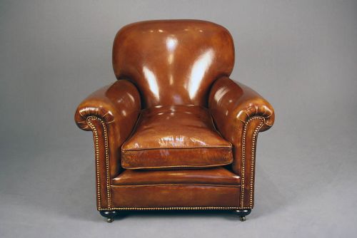 fig 9. Pair of Antique Leather Club Chairs