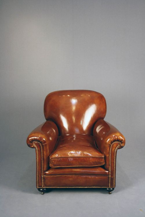 fig 10. Pair of Antique Leather Club Chairs