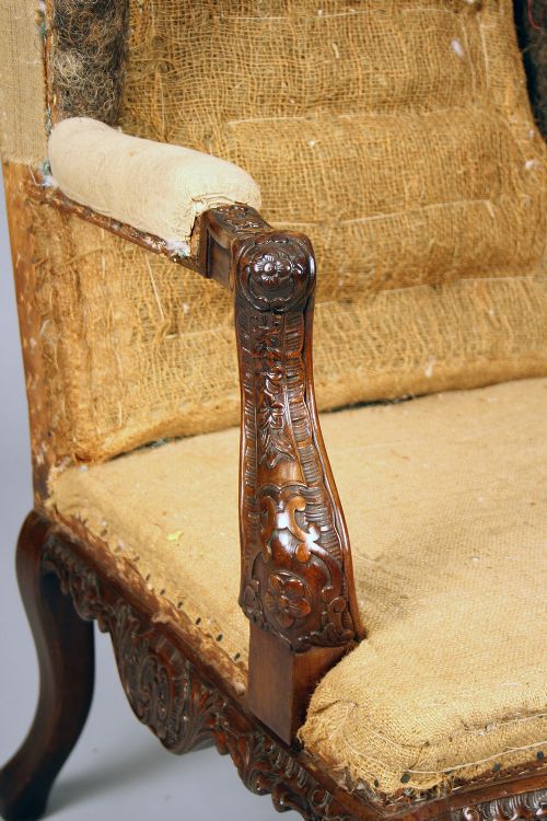 fig 1. Exceptional Quality Mahogany Carved Armchair